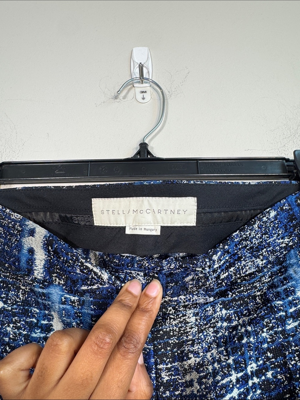 Stella McCartney Straight Leg Trouser in Blue/Black - 36 / US 6 - Picture 4 of 6
